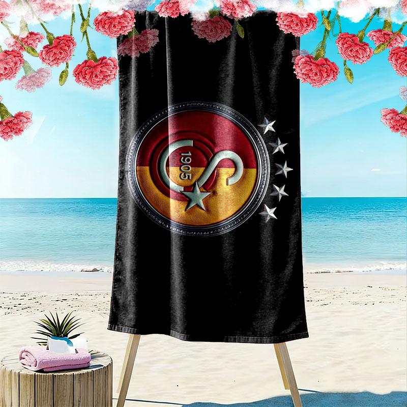 Galatasaray Print Beach Towel, Large Soft Quick Dry Towel for Beach Camping Swimming