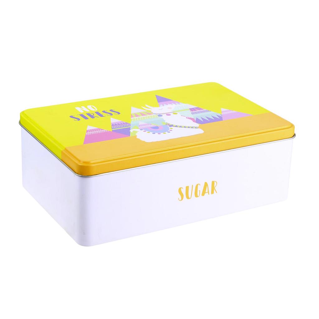 Les Trésors De Lily [Q1149] - Cukřenka 'Lama Mania' žlutá oranžová (No Stress) - 19. 5x13x7 cm.