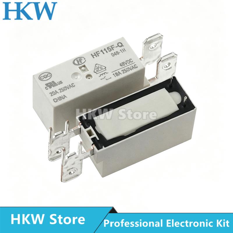 5pcs Power Relay HF115F-Q HF115F-Q-005-1H HF115F-Q-012-1H HF115F-Q-024-1H HF115F-Q-048-1H 012 024 1H 20A 5V 12V 24V 48V Relays Relays 5