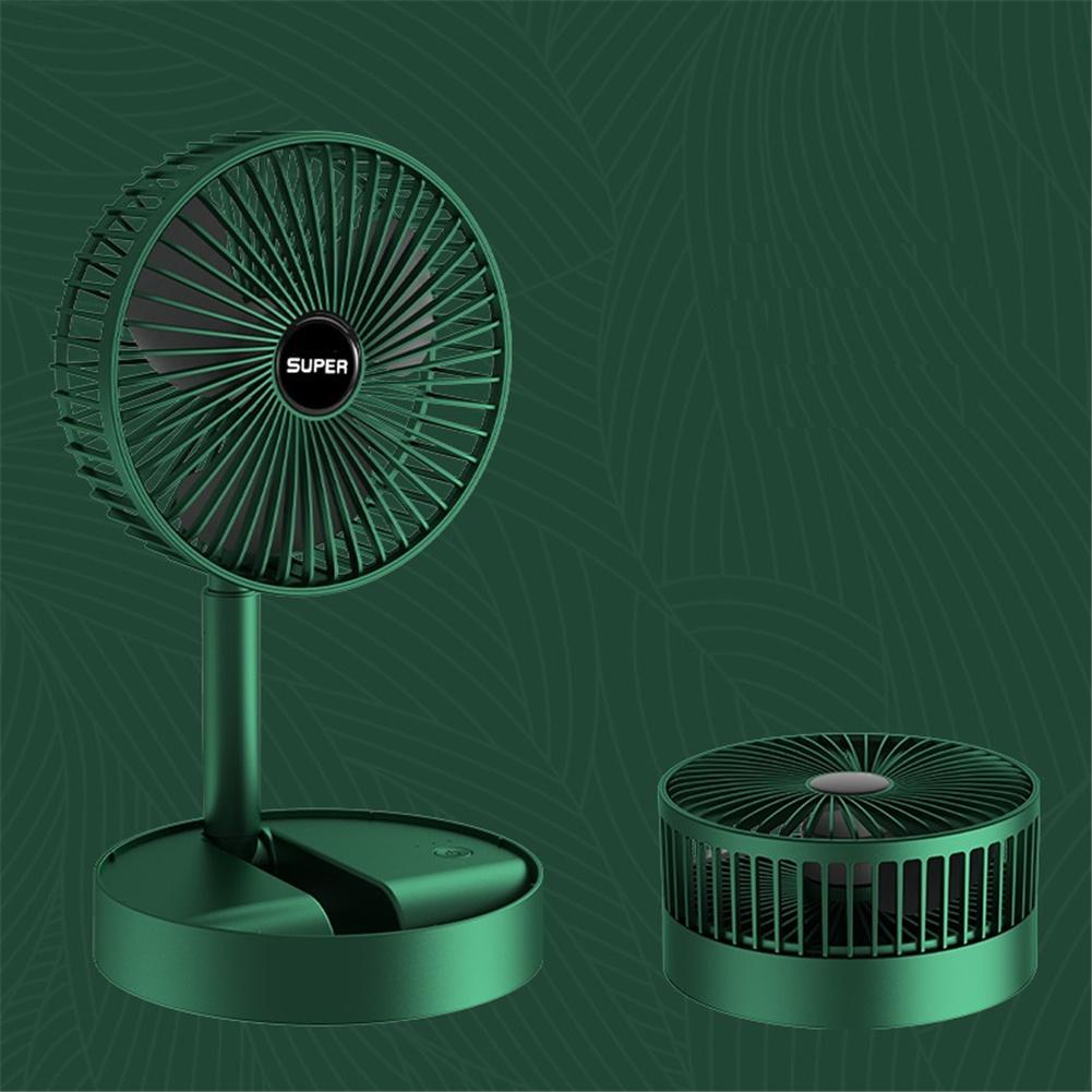 

Folding Small Electric Fan 2000mah Large Capacity Removable Washable Usb Charging Portable Retractable Mini Fan green