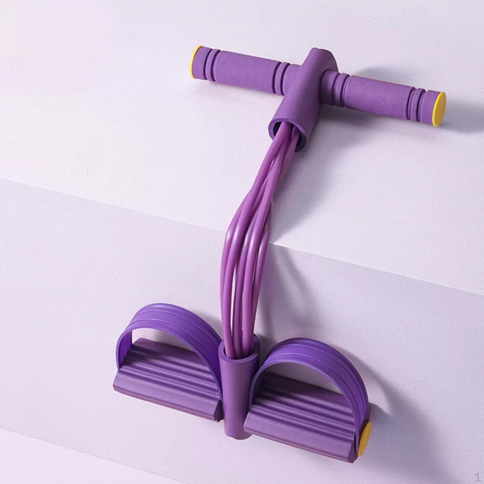 

Elastic Pedal Puller Resistance Band Ankle Full Body Workout Tension Rope 6 Tube Pull Фіолетовий