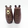 Five-Layer Brown Bear Wooden Russian Nesting Dolls - Gift Toy for Birthdays