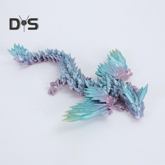 3D Printed Dragon Egg Figurine Colorful Movable Joints Articulated Flying Dragon Model Figure Toy Desktop Decoration Kids Adults Gifts