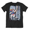 Hockey Sport T Shirt Tee Gift Cool Vintage Cute Funny Happy Skates Goal Usa Flag