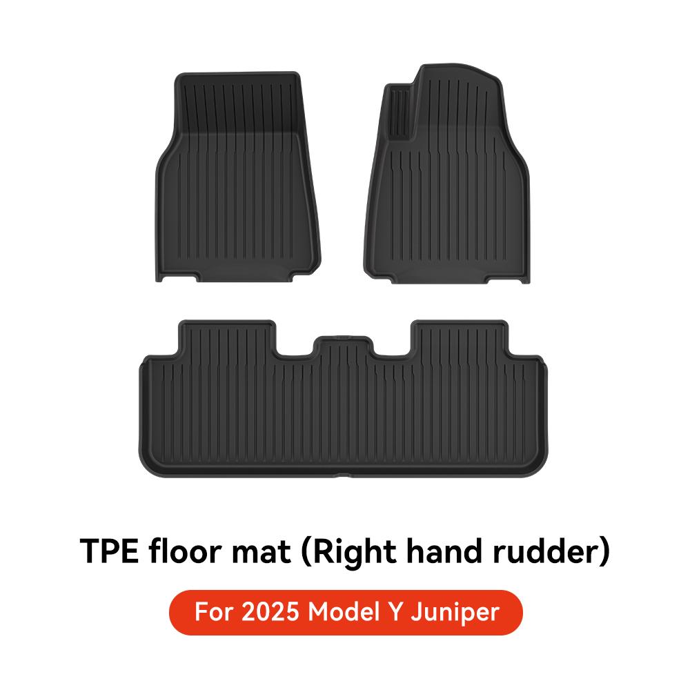 YZ TPE Foot Pad For Tesla Model Y Juniper 2025 Right Rudder floor Liner Fully Surrounded Floor Mats Waterproof Non-Slip Carpet