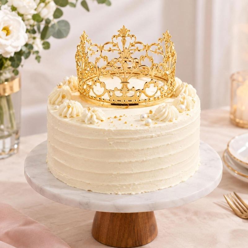 Mini Crown Cake Toppers Metal Rhinestones Princess Tiaras Royal Decors with a Bright Finish for Decorating Cake, Bouquets, Flower Gift Boxes, and Gift