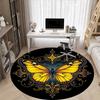 1pc Butterfly Ornament Chair Carpet for Office, Round Non Slip Durable Large Size Office Carpet, Suitable for Office