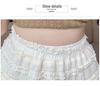 Women's High Waist Lace Ruffle A-Line Skirt - Sweet, Slimming, Anti-Exposure Spring/Summer Style