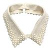 Elegant Imitation Pearls Accented Detachable Faux Collar Enhances Clothing Layers for Women Beaded Bib Choker Neckalce