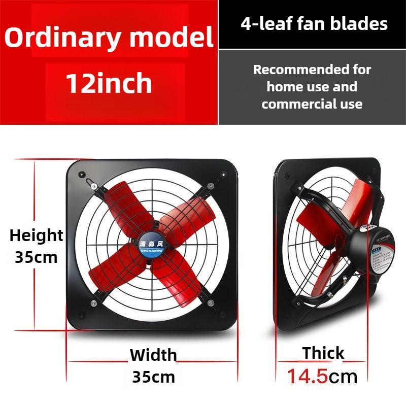 Tuvalet Mutfak Alüminyum Alaşımlı Aspiratör Ev Tipi Davlumbaz Pencere Tipi Güçlü Rüzgar Havalandırma Fanı Yağ Dumanı Tahliye Ekipmanı