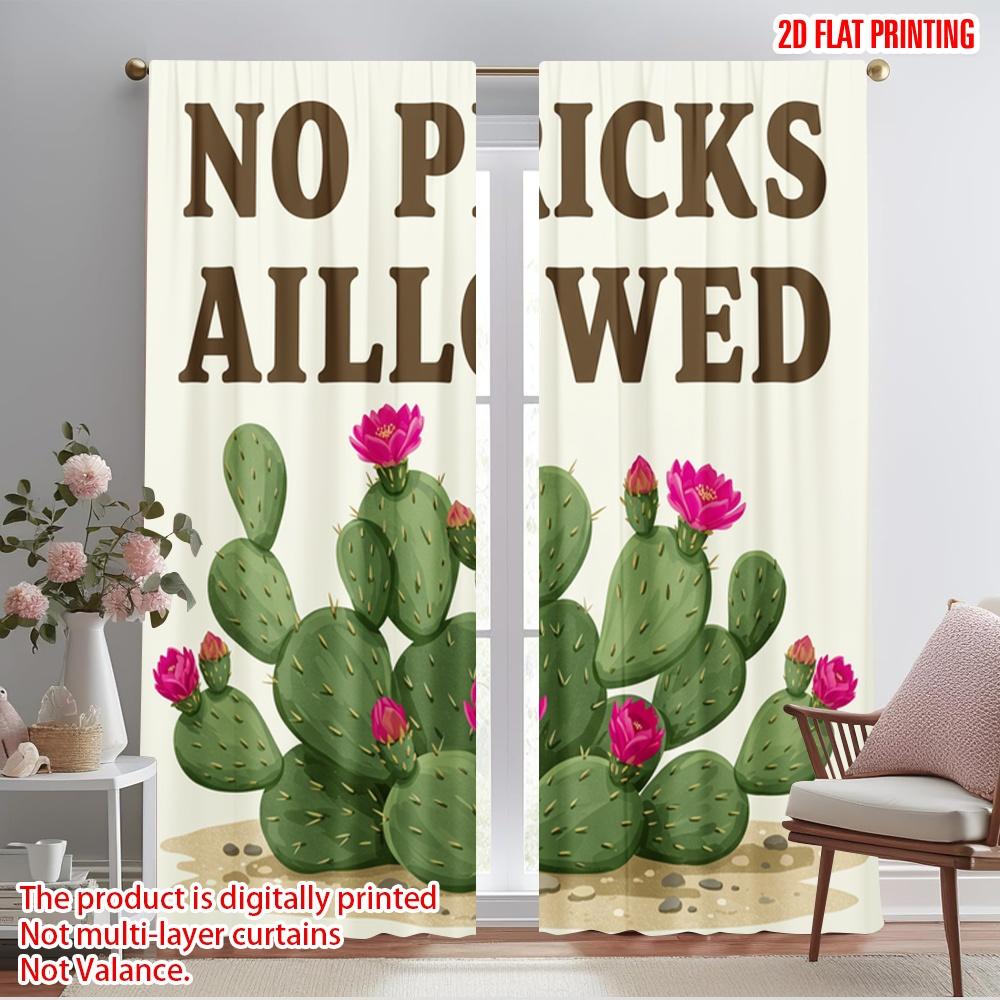 

2 шт. 2D плоская печать Драпировки Цветы пустынного кактуса Полиэстер Без электричества Украшения для вечеринок Использовать для украшений 52.50×116.00 CM 2pcs