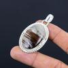 Silver Leaf Jasper Stone Sister Bezel New Pendant Jewelry 925 Sterling Silver