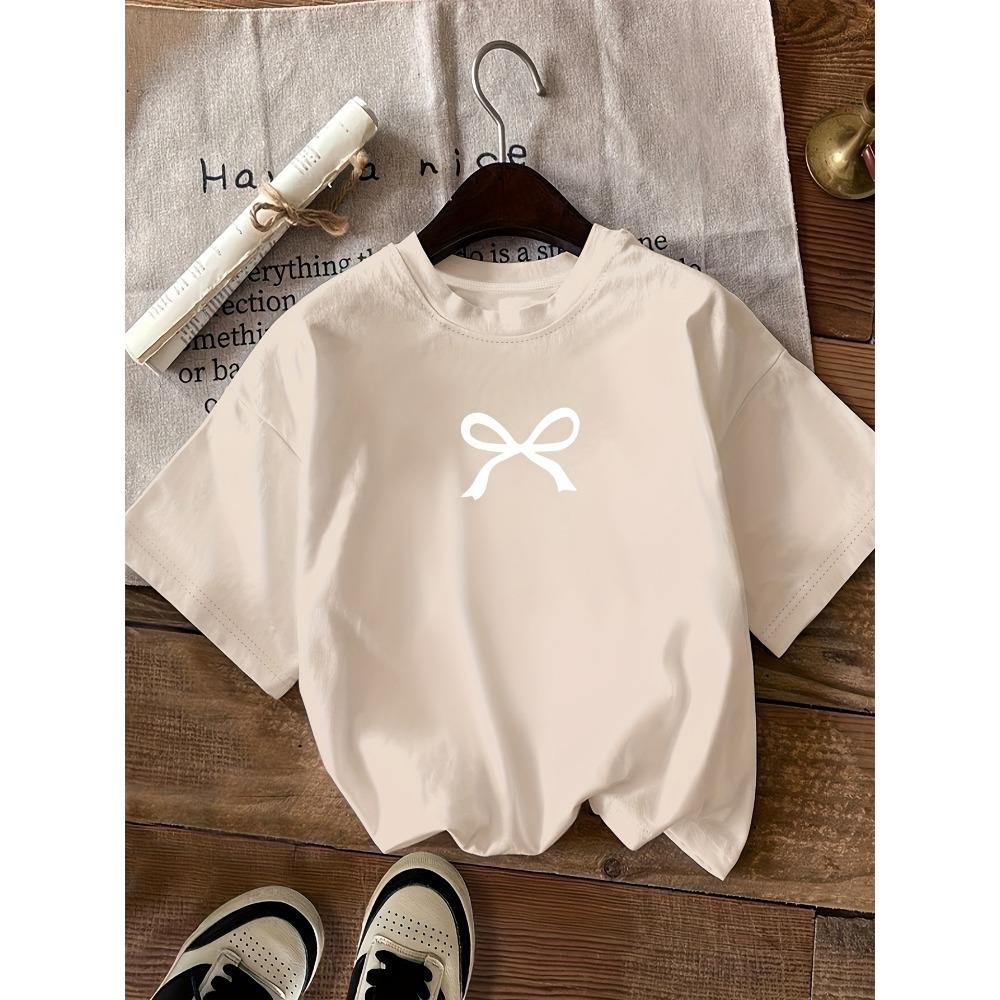 Women'S Casual Crew T-Shirt Sleeve Solid Color with White Length Summer Top Everyday Tshirt Casual Clothes