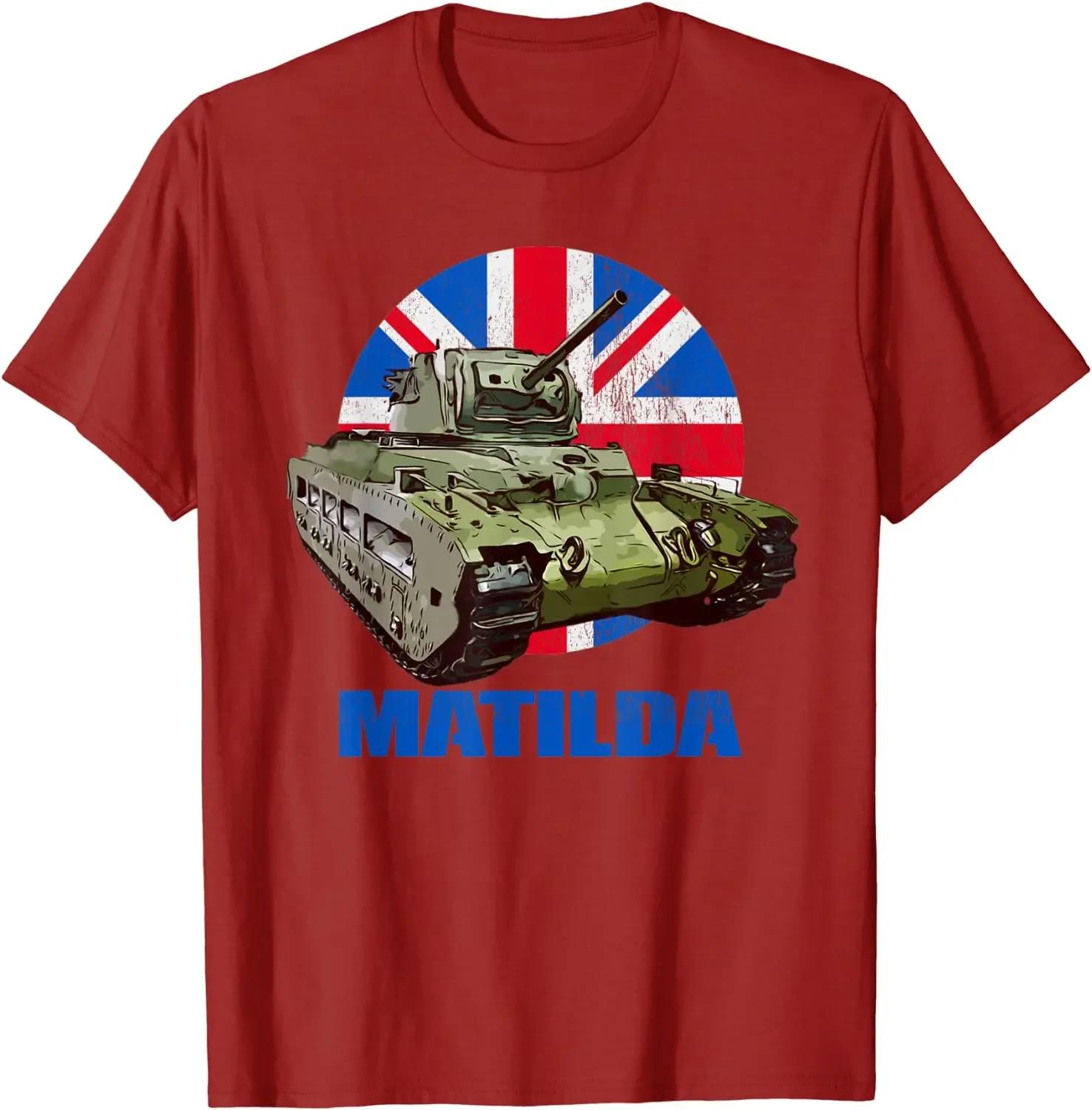 British Tank WW2 Infantry Matilda Unisex TShirt Short  Casual 100 COTTON  ONeck  Unisex Clothing S