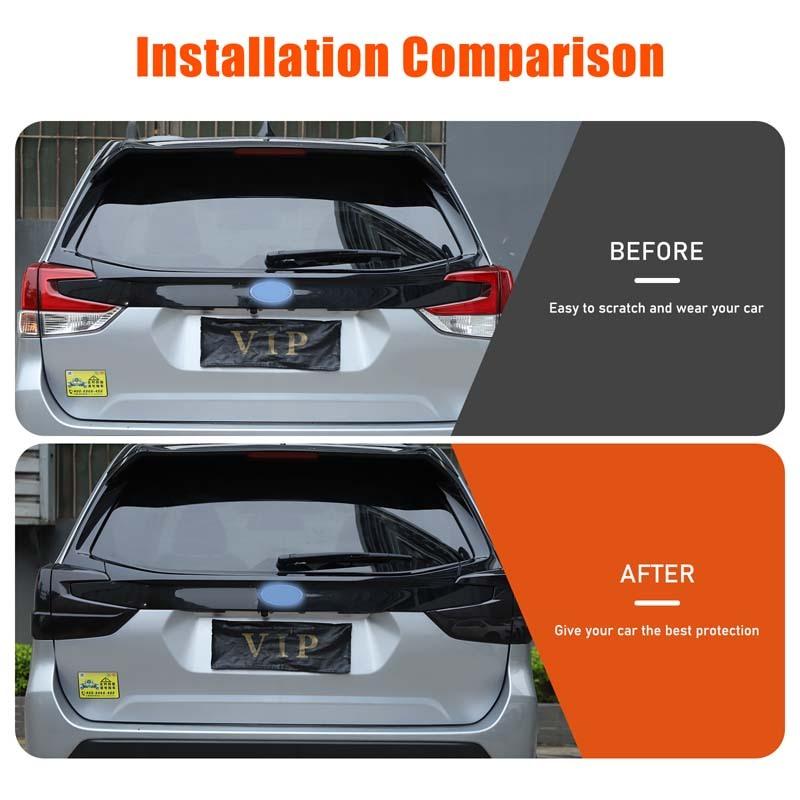 4x ABS plastic Black Car Tail Light Cover Brake Light Wide Indicator Protective Cover Suitable for Subaru Forester -2024