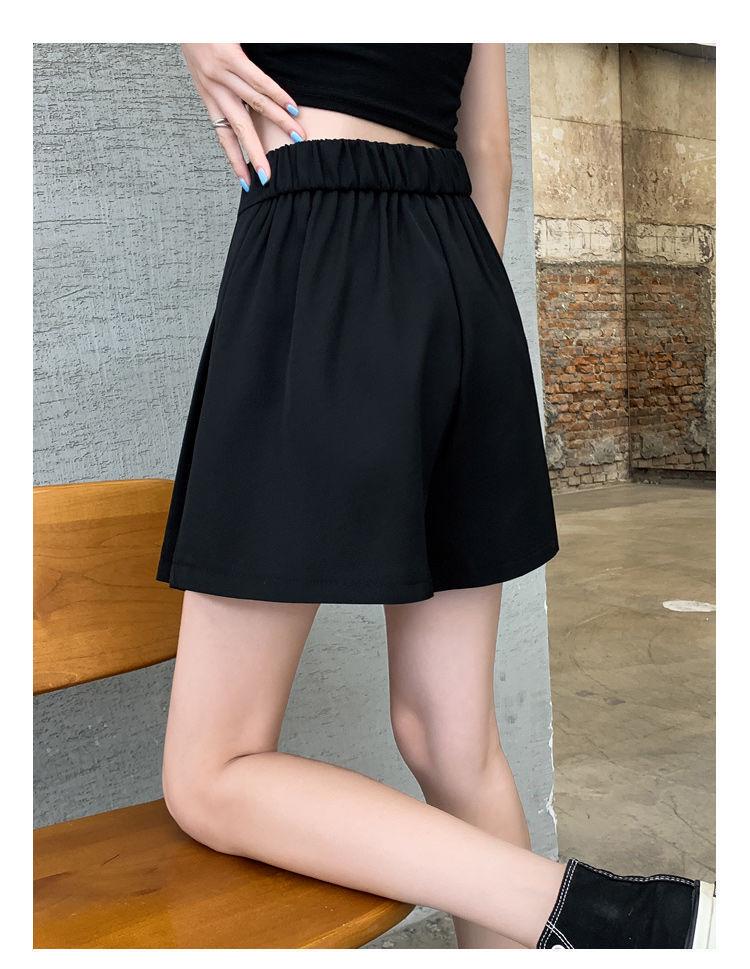 2024 Summer Women's Pleated High-Waisted Wide-Leg Shorts - Korean Fashion