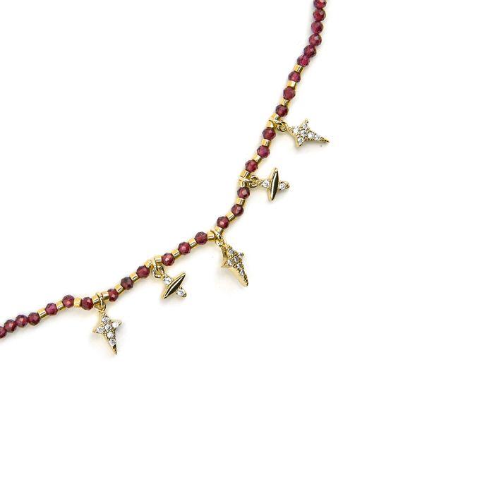 Collier Luxenter En Argent 925 Avec Zircon Finition En or 18k - Paila