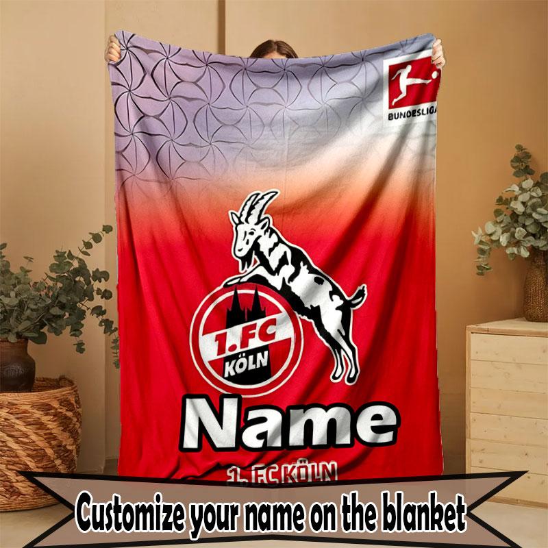 Individuelle personalisierte FC Köln Print Decke, Heimdekoration, Schlafzimmer, Sofa, Camping, Couch, Geschenke für Geburtstag Weihnachten