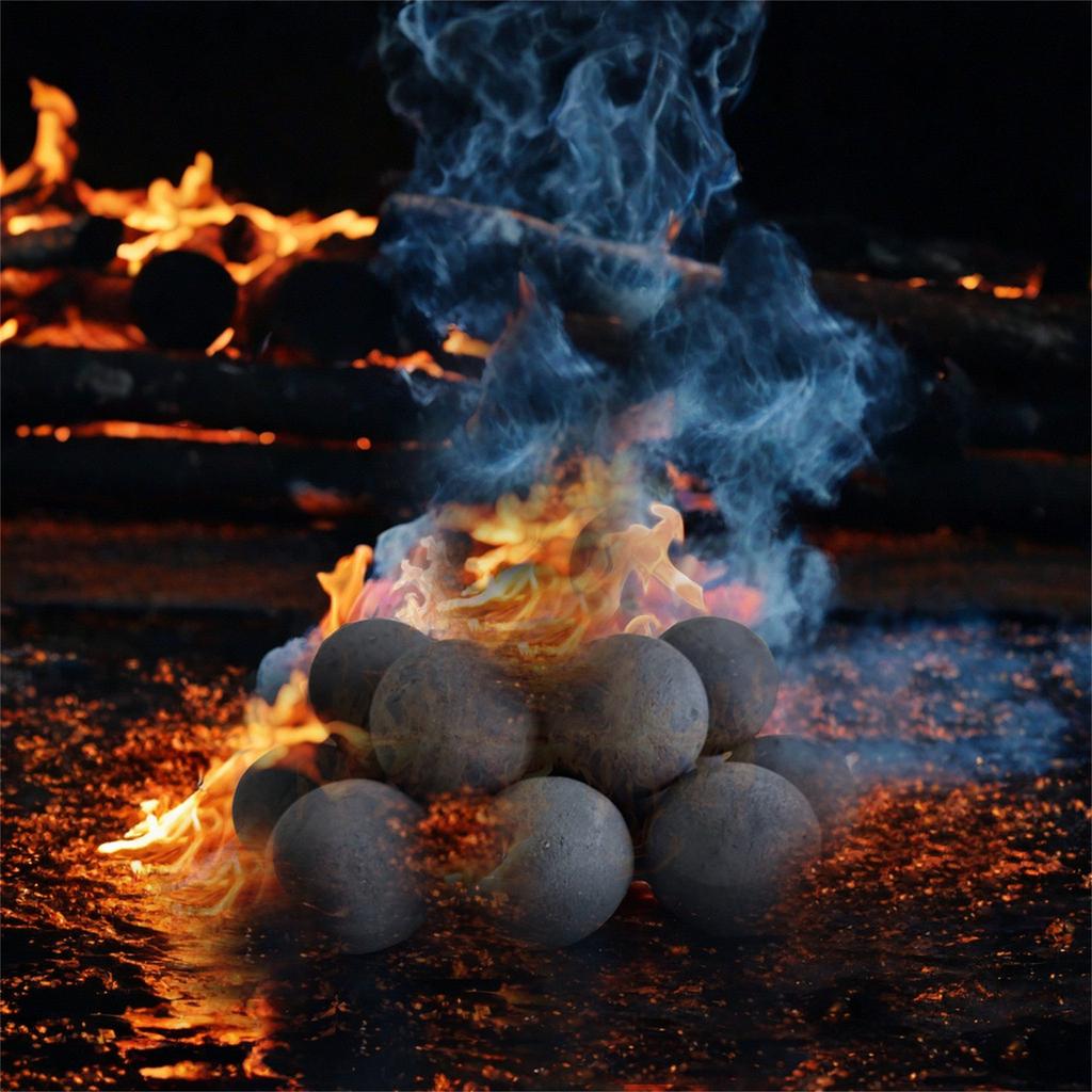 Accessoires de décoration de fête d'Halloween, artisanat en céramique, fours, décorations de boules de feu en céramique