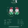 Yinziyun 925 Sterling Silver Luminous Santa Claus Stud Earrings - Trendy European & American Christmas Gift.