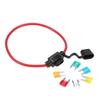 12V Car Automotive In-Line Mini Blade Fuse Holder Fuses with Splashproof Casing with 6 Fuses 5A 10A 15A 20A 25A 30A Fuses4