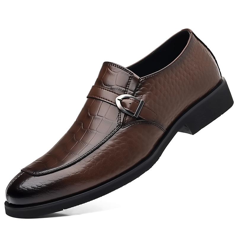 

2025 Осень Мужские Повседневные Слипоны Низкие Формальные Кожаные Туфли 46 коричневый