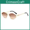 Vintage Geometric Metal Sunglasses With Uv400 Protection For Fashionable Travel And Outdoor Activities