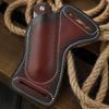 Multifunctional Tool Tactical Storage Leather Holster, Top Layer Cowhide Leather Waist Bag, Folding Knife Storage Case