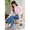 Women's Retro Blue High-Waist Flared Jeans