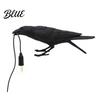 Artistic Wildlife Sculpture Lamp Crow Table Lamp, Gothic Raven Night Light, Halloween Black Bird Decorative Figurine Dark Academia for Desktop Bedroom