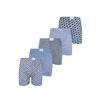 5er-Pack gemusterte Herren-Boxershorts. Wirtschaftliche, dünne, lange Unterhosen aus Baumwolle