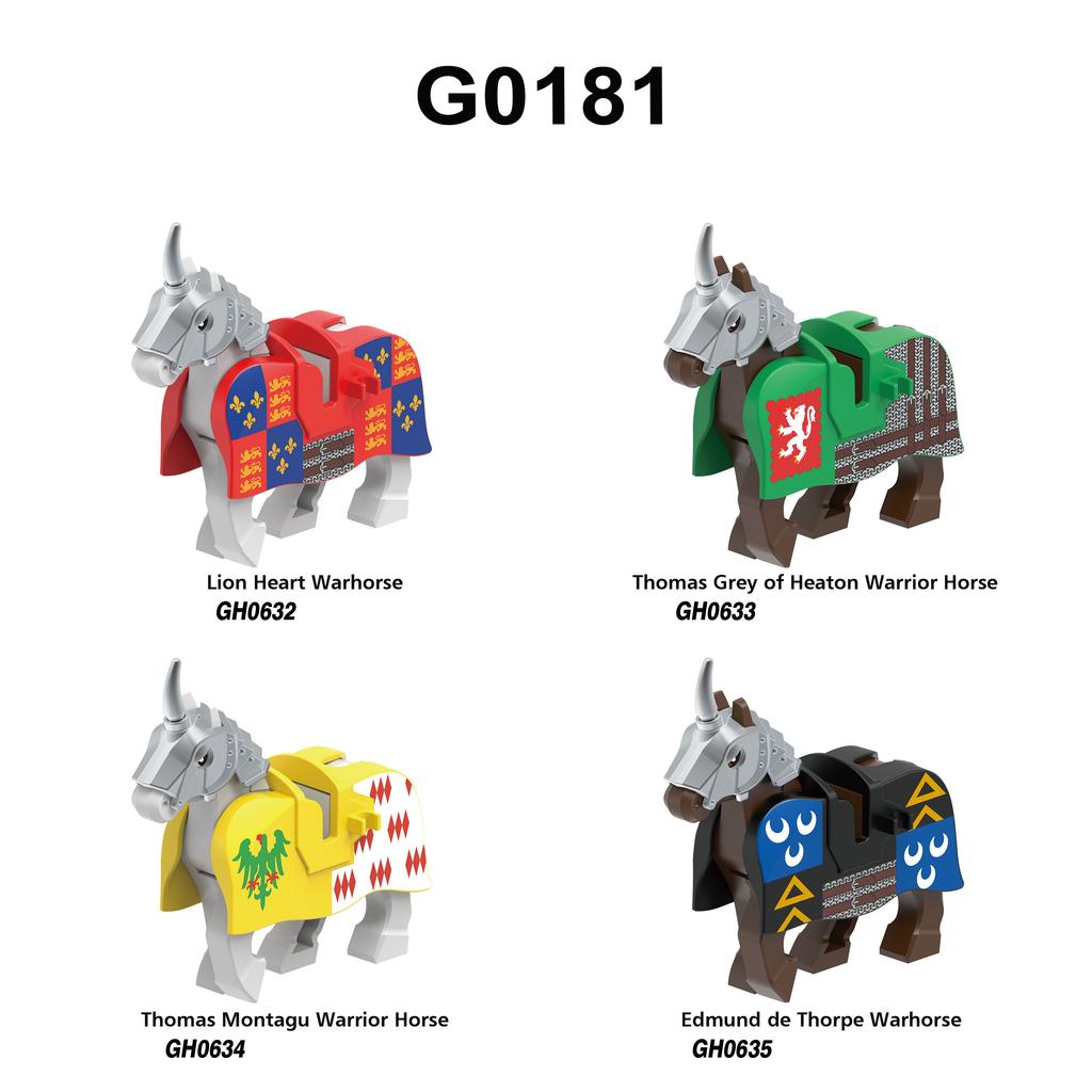 Medieval Military Europe King Soldier Figures Building Blocks Castle Lion Knight Sword Infantry Weapon Warrior Bricks Toys Gifts