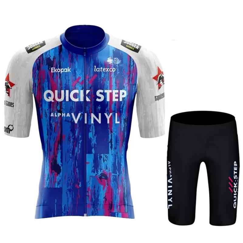 

2026 quick step Man Cycling Jersey Set Summer Cycling Clothing MTB Uniform Riding Shorts Bike Clothing Maillot Ciclismo Hombre 3XL