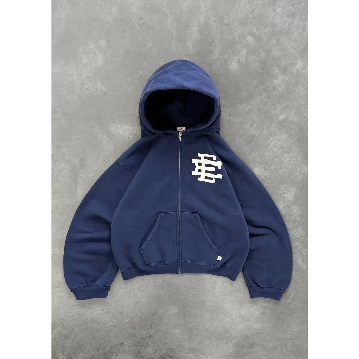 

ZYLLO Y2K Retro Hoodie Men Printed letter Pattern Pullover Sweatshirts High Street Hip Hop StreetweA1 Oversized Unisex Hoodie XXL синий