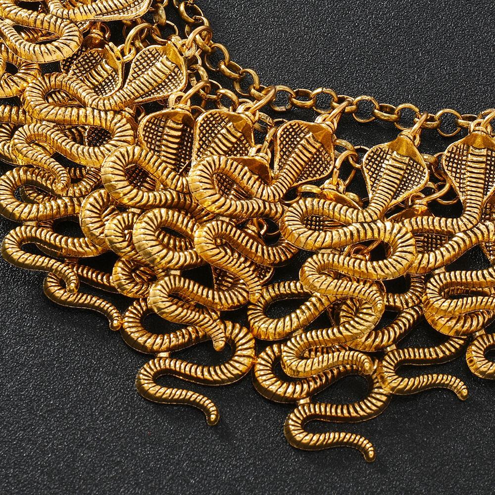 Punk Retro Multilayer Cobra Snake Shape Statement Necklace for Women Party Jewelry Accessories