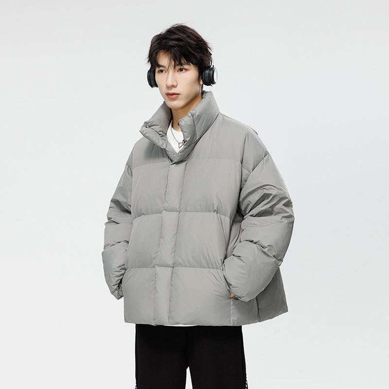 

Мужская куртка-пуховик, зимняя, новая, американская, уличная, модная, белая, утепленная, с воротником-стойкой, куртка для мужчин 3XL