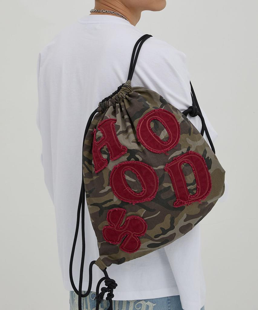 Hoodhood Hood Applique String Bag Camo