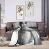 The Vampire Diaries Damon Salvatore Decken Flanell Bedruckt Tragbar Ultra-Weich Überwurfdecke für Bettwäsche Büro Teppichstück