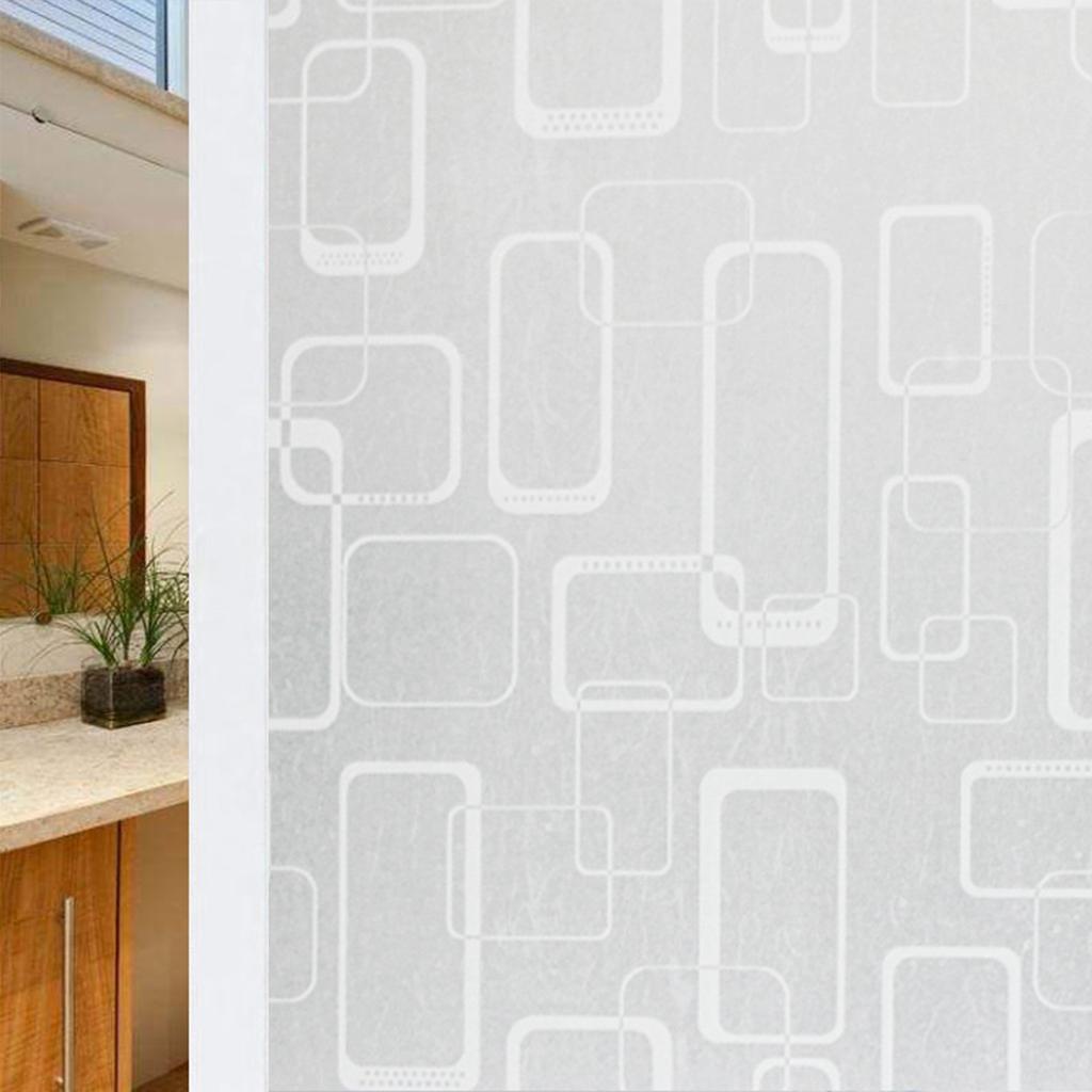 Window Privacy Film Glass WindowFilm Removable Vinyl Door Window CoveringsUV Blocking Sticker for Home Deco