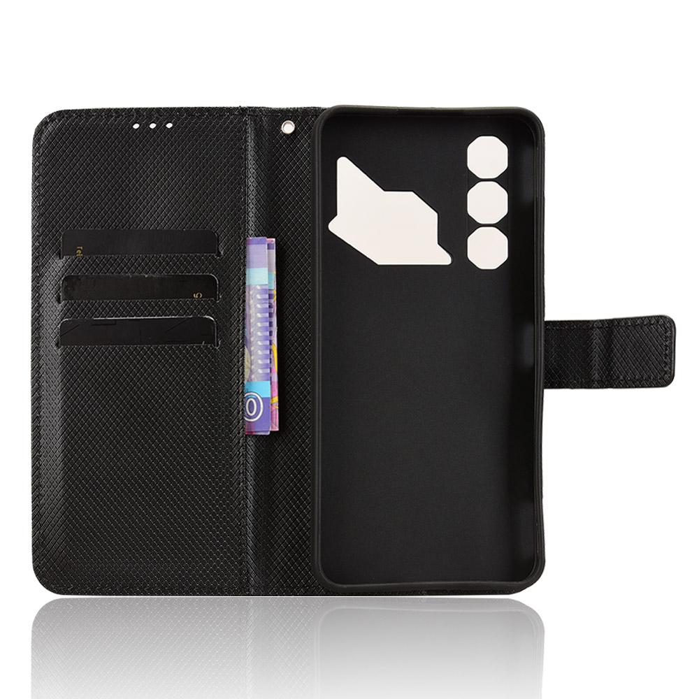 For ZTE Nubia Neo 3 GT 5G Leather Wallet Case with Strap Diamond Texture Phone Cover