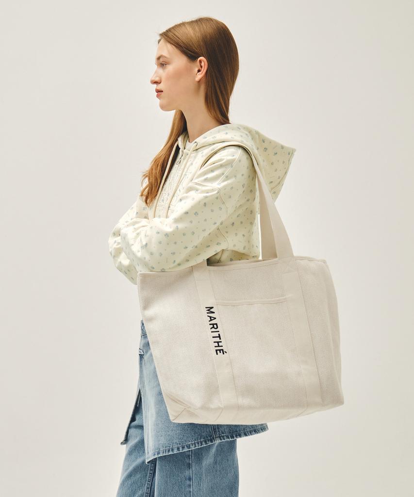 Marith + Franois Girbaud Regular Logo Big Cotton Bag Natural