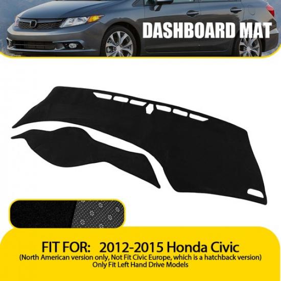 Подходит для Honda Civic 2012 2013 2014 2015 Накладка на панель приборов Dashmat Козырек Защитный EV