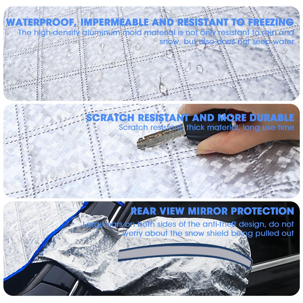 Magnetic Car Snow Shield Frost Prevention Frost Car Cover Car Front Windshield Sunshade Thickened Snow Shield Auto Coat