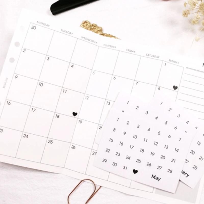 Transparent Date Stickers for Full Year 365 Days Planner Stickers Weekly Monthly Daily Book Label Index Stationery Stickers