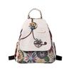 Women's Vintage Embroidered Canvas Backpack, Neo-Chinese Floral Travel Daypack