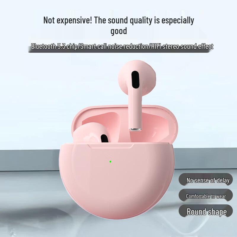 

Pro6 Bluetooth Sports Earbuds: Noise-Cancelling, High-Quality Sound, Semi-In-Ear Design, Long Battery Life