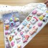 4-Piece Adorable Plushy 3D Bubble EVA Stickers with Diamonds - Ghost Animal Kids' Reusable Adhesive Stickers for Backpacks