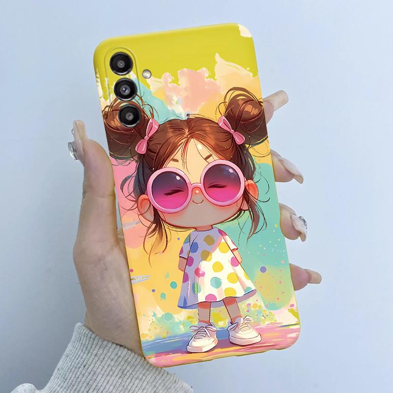 For Samsung A16 A56 5G Phone Case Butterfly Flower Girls 2025 Design Soft Silicone TPU Back Housing for Galaxy A 16 A 56 Covers