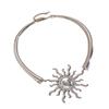 Minimalist Design Statement Collar Necklace Exaggerated Clavicle Chain Sun Pendant Choker  Summer