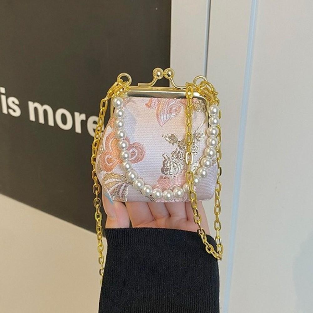 Retro Kiss Lock Crossbody Bag Embroidery Clasp Bag Fashion Chinese-style Mini Bag Wedding